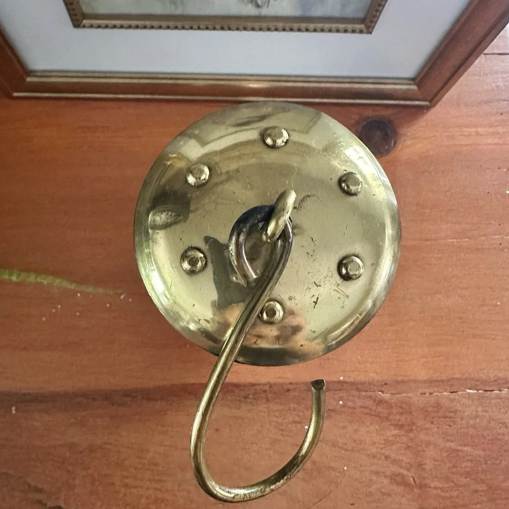 Vintage Brass Miner Style Oil Lantern Hanging Lamp Made in India 8